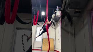 Aerial Silks CrissCross Knee Climb to Knee Belay [upl. by Marylinda]