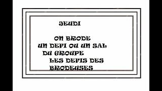 Jeudi On brode un SAL ou défis du groupe les défis des brodeuses [upl. by Ahsemak]