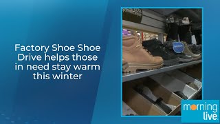 Factory Shoe Shoe Drive helps those in need stay warm this winter [upl. by Neret]