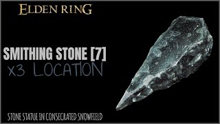 Smithing Stone 7 x3 Location at Consecrated Snowfield in Elden Ring [upl. by Olegnaed]