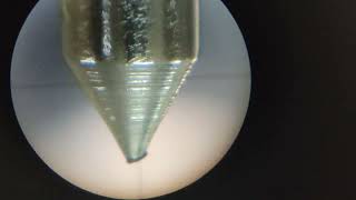 Elasticity Experiment  Youngs Modulus  using a travelling microscope to focus the depression pin [upl. by Katzman]