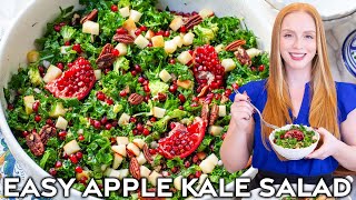 Easy Apple Kale Salad Recipe with Pomegranate [upl. by Akieluz]