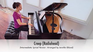 Creep Radiohead Piano Sheet Music Intermediate Lyrical Version Arranged by Jennifer Eklund [upl. by Ellenij]