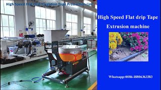 High speed Flat drip Irrigation Tape Extrusion Line [upl. by Adrahc494]