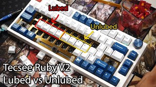 Quick Sound Test Tecsee Ruby V2 Stock vs Lubed [upl. by Shelba]