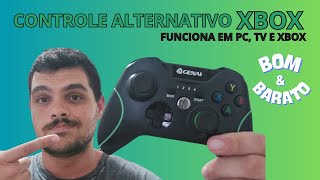 CONTROLE ALTERNATIVO PARA XBOX SERIES  REVIEW COMPLETO  FUNCIONA EM PC TV E XBOX  BOM E BARATO [upl. by Gallard]