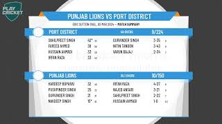 Adelaide Turf Cricket Association  ISC Teamwear LO Div 1  Rd17  Punjab Lions v Port District [upl. by Ainyt220]