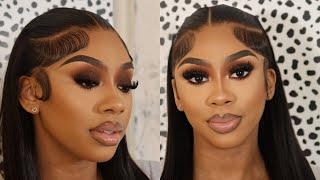 Sculpted Bronze Glam Makeup Tutorial  Client Tutorial [upl. by Eanwahs]