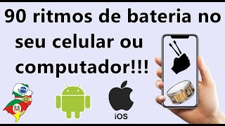 Aplicativo com 90 ritmos de bateria e percussão android iphone ou pc [upl. by Golding]