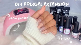 HOW TO DO POLYGEL NAIL EXTENSION FROM SHOPEE  URSUGAR  PHILIPPINES [upl. by Aicel]