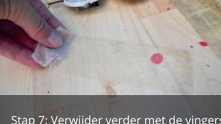 Instructievideo Tapijttape verwijderen met wasbenzine [upl. by Anaitit448]