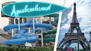 Aquaboulevard Paris 2015  Amazing Water Slides  Toboggans aquatiques [upl. by Sherl]