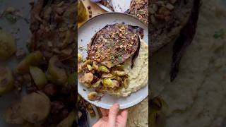 Veganes WEIHNACHTSESSEN 🎅🏼 🍽️ Steaks Püree amp Gemüse [upl. by Krug559]