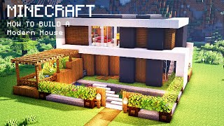 Minecraft How To Build a Modern House [upl. by Siocnarf]