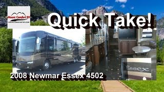 QUICK TAKE  2008 Newmar Essex 4502  Mount Comfort RV [upl. by Leuqar]