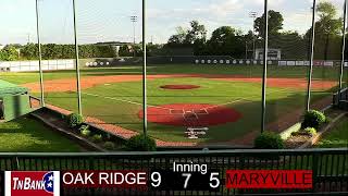 Oak Ridge vs Maryville Baseball Loser Bracket Final 5112024 [upl. by Neirual776]