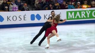 Guillaume Cizeron amp Gabriella Papadakis SP Worlds 2016 Boston [upl. by Latta]