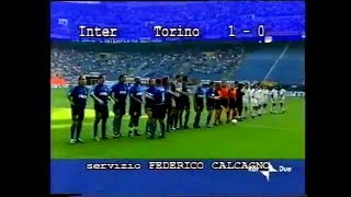 200203 2a  14092002 INTERTorino 10 Vieri Servizio SportSera Rai2 [upl. by Alegnasor]