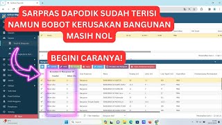 CARA MENGISI SARPRAS DI DAPODIK 2024C  MENGUPDATE KERUSAKAN BANGUNAN [upl. by Aierdna840]