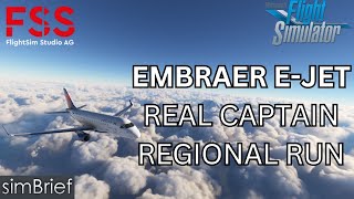 Flight Sim Studios Embraer EJet MSFS  Real Embraer Captain First Time Try  NonPrecision Approach [upl. by Lleret983]