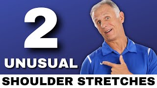 2 Unusual Stretches For Tense Shoulders [upl. by Lezah]