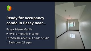 Ready for occupancy condo in Pasay near Adventist [upl. by Elkcim]