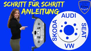 BREMSSCHEIBEN  BREMSBELÄGE ERNEUERN  WECHSELN 🔹 AUDI 🔹 VW 🔹 SKODA 🔹 SEAT 🔹 DIY 🔹 AUDI A2 [upl. by Ziul]