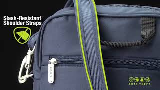 Travelon Classic RFID Blocking AntiTheft Tablet Tour Bag 42472  wwwbagworldcomau [upl. by Carrington]