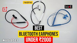 Top 5 Best Neckband Under ₹2000 in 2023 ⚡ Best Wireless Bluetooth Earphones under 2000 ⚡ August 2023 [upl. by Ennaej]