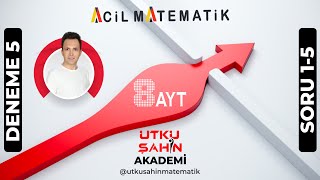 ACİL MATEMATİK AYT Deneme5 Soru 15 Açıklamayı Okuyun Lütfen [upl. by Liarret804]