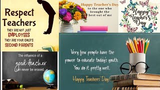 Teachers Day Wishes Quotes Messages Greetings Images Photos Posters  Happy Teachers Day Status [upl. by Hinman]