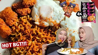 MUKBANG 4×MIE GAGA CHIPOTLE PLUS BONCABE LV 30 BAKSO DAN NUGGET KANZLER HOT PEDASNYA MULUT KEBAKAR [upl. by Eldorado]