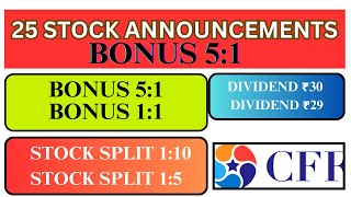 INTERIM DIVIDEND ₹30 amp ₹29 ANNOUNCED BY HIGH GROWTH COMPANIES  BONUS 11 amp BONUS 51 ANNOUNCED [upl. by Dnalon605]