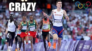 Jakob Ingebrigtsen SETS TRACK ON FIRE With Crazy Close In 5000 Meters  2024 Paris Olympics [upl. by Enymsaj]