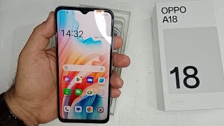 Oppo A18 4128GB Unboxing review test camera fiche technique price [upl. by Aguste]