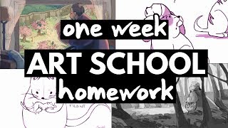 One Week of Art School Homework [upl. by Lairea]