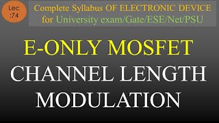 Lec74 Concept of Channel Length Modulation in Enhancement Type MOSFET  EDC  R K Classes  Hindi [upl. by Nythsa]