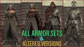 Elden Ring  All Armor Sets And Altered Versions SHOWCASE  Timestamps [upl. by Camey]