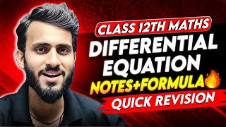 FORMULANOTES CHAPTER 9 CLASS 12TH MATHS DIFFERENTIAL EQUATION munilsir  PYQ QA BOARDS [upl. by Modesta]