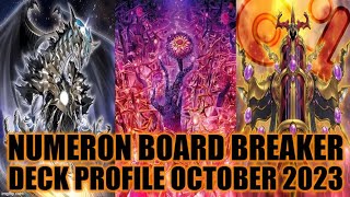 NUMERON BOARD BREAKER DECK PROFILE OCTOBER 2023 YUGIOH [upl. by Liva]