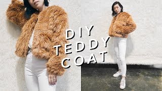 DIY TEDDY COAT ✨🐻✨ WITHWENDY [upl. by Trow]