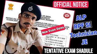 RRB New Exam SCHEDULE OUT NOW 🔥 RPF SI REVISED EXAM DATES Tentative Examination Notice [upl. by Harmonie]