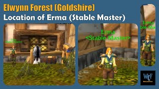 Location of Erma Stable Master WoW  Elwynn Forest Goldshire  World of Warcraft Retail [upl. by Lodovico]