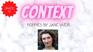 GRADE 9 CONTEXT for the poem Poppies by Jane Weir [upl. by Odrawde]