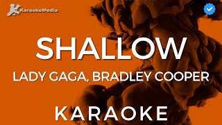 Lady Gaga Bradley Cooper  Shallow KARAOKE Instrumental with backing vocals A Star Is Born [upl. by Annyl]