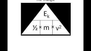 KS4 Energy  Rearranging the Kinetic Equation using triangles [upl. by Keir]