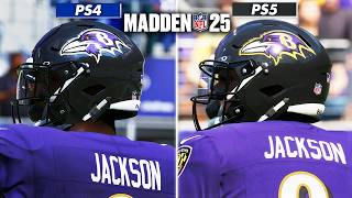 MADDEN 25 PS5 vs PS4  Superbowl Graphics amp Gameplay Comparison  HOW BIG IS THE DIFFERENCE [upl. by Elledoj]