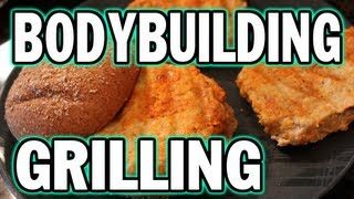 Bodybuilding Grilling Easy Buffalo Chicken Burgers [upl. by Edin793]