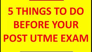 How to pass POST UTME EXAM  URGENT [upl. by Celio]