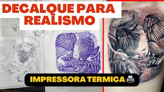 Impressora Termica🖨⭕️ como eu tiro decalque para Tattoo realista🖼📸 [upl. by Fairfield]